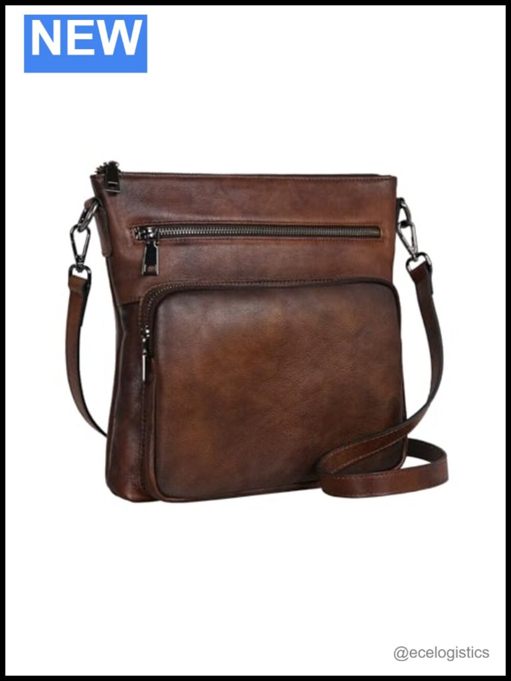 Leather Crossbody Bag Satchel Purse with Adjustable Strap